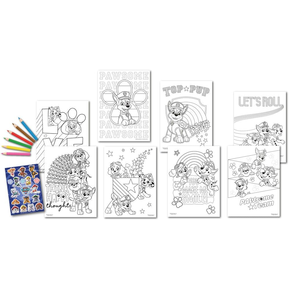 Paw Patrol Coloring Stickers Set