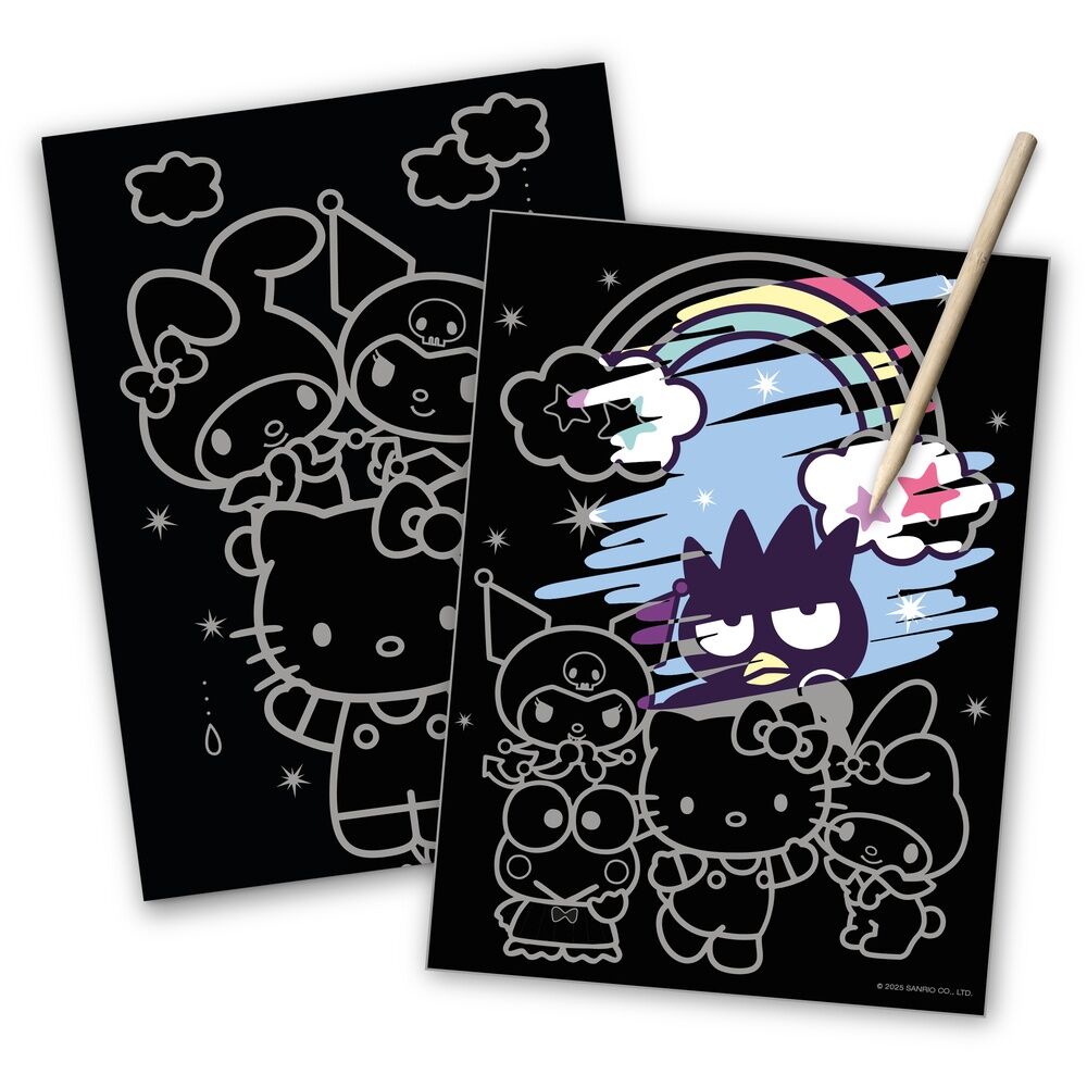 Zestaw papeterii Scratch Art Hello Kitty i Przyjaciele