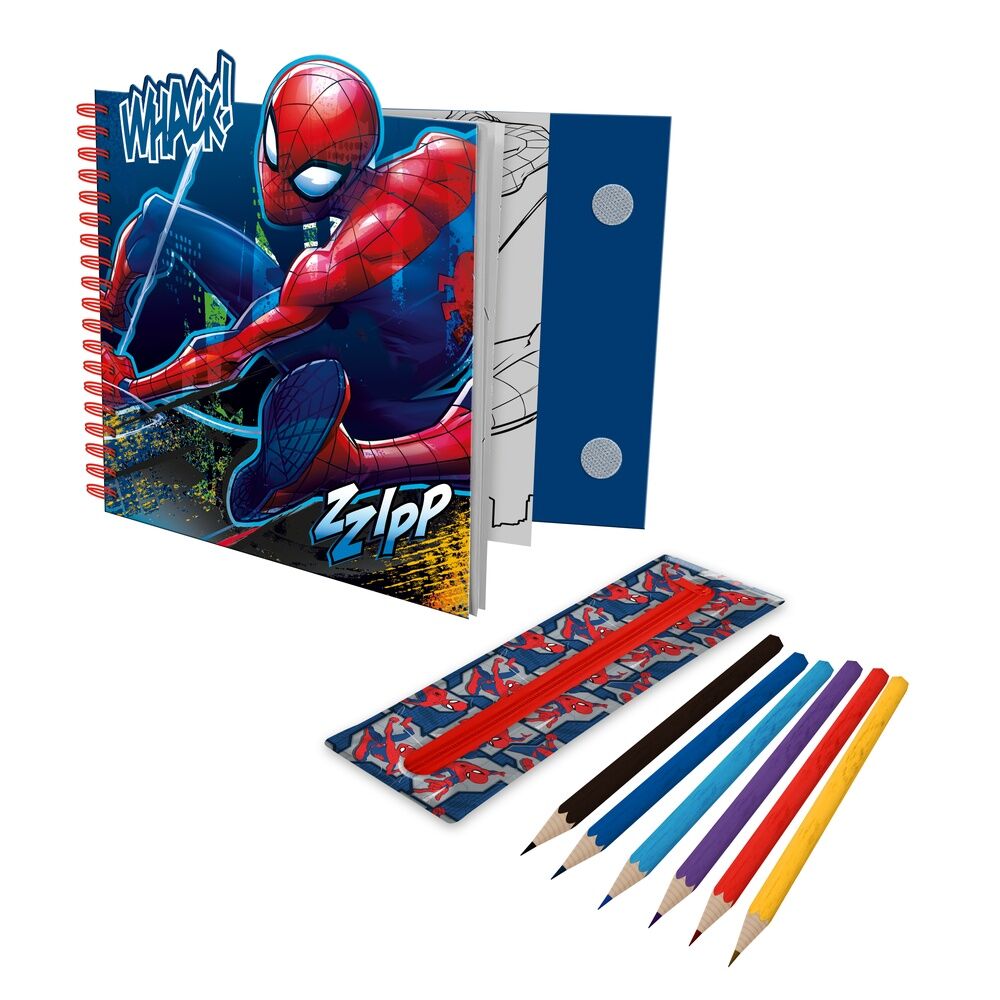 Spiderman Marvel activity book with removable case