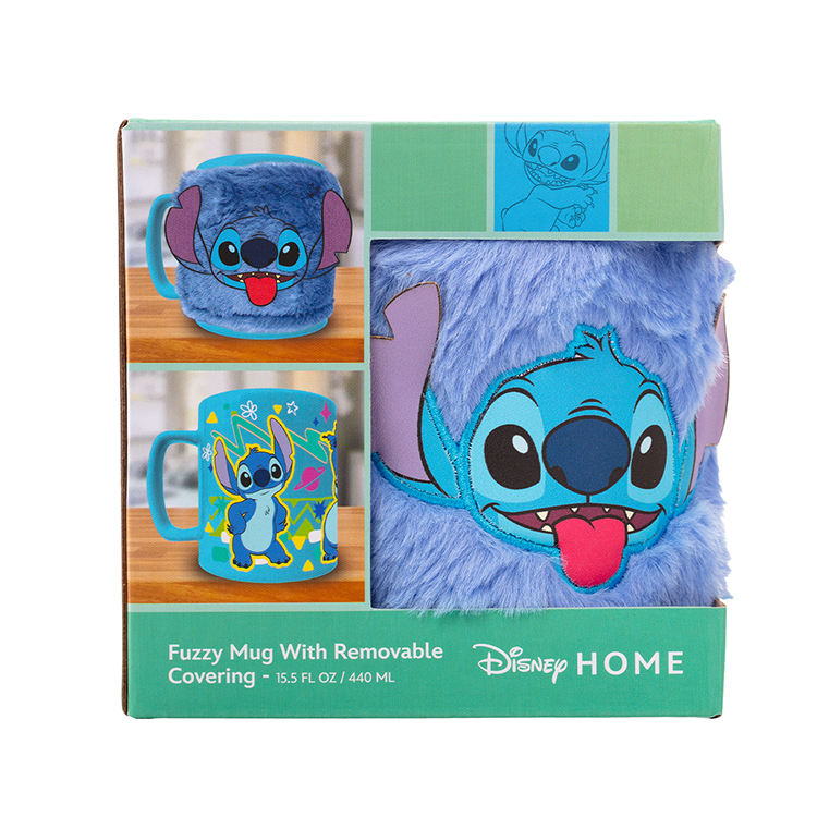 Disney Stitch plush mug cover 440ml