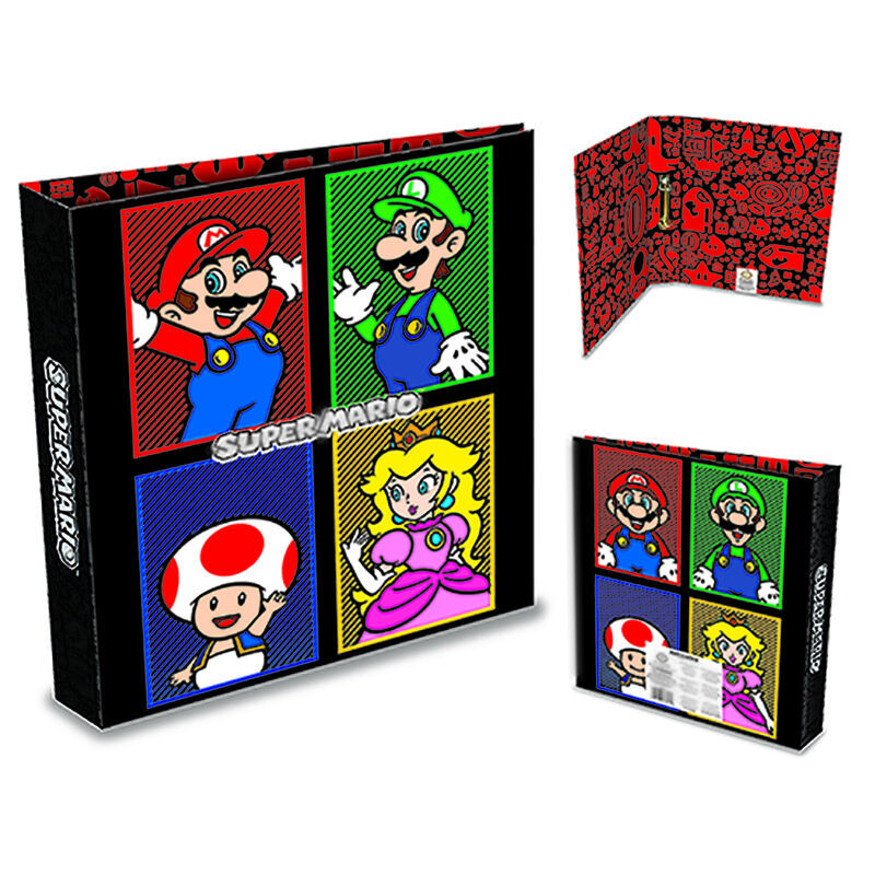 a4 super mario bros ring binder