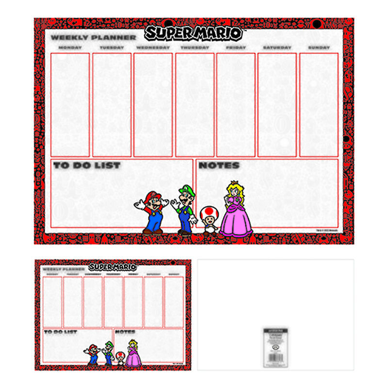 a4 super mario bros weekly planner