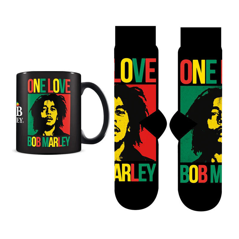 bob marley mug and socks set