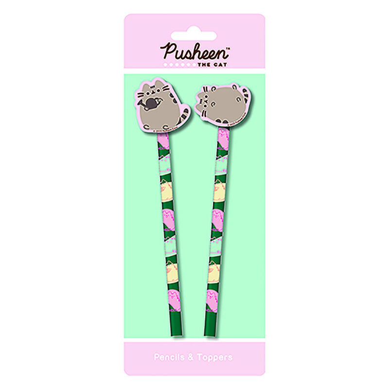 pusheen 2 pencil blister pack with eraser