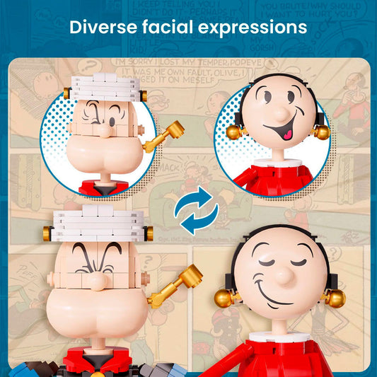 Zestaw konstrukcyjny Popeye i Olivia Popeye 1500 elementów