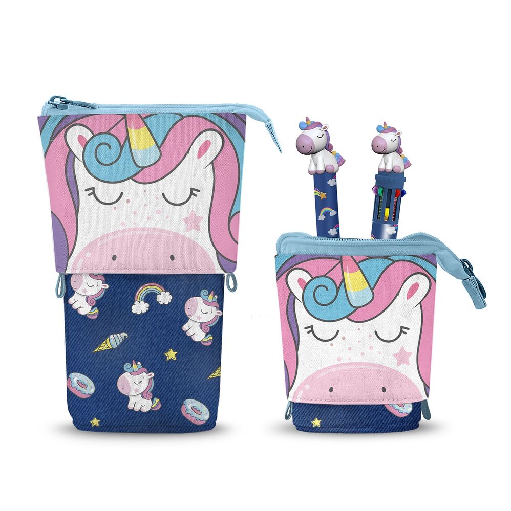 unicorn pencil case 10 color pen oh my pop erasable pen