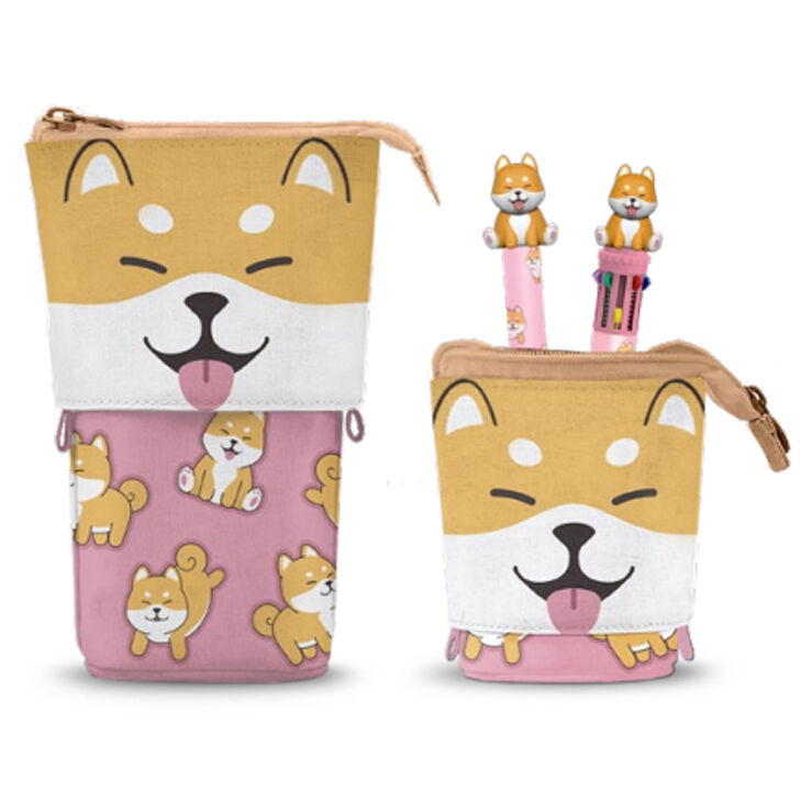 shiba pencil case 10 color pen erasable pen oh my pop