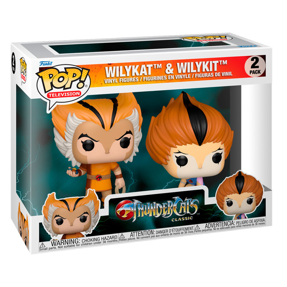 blister 2 pop figures thundercats wilykat & wilykit