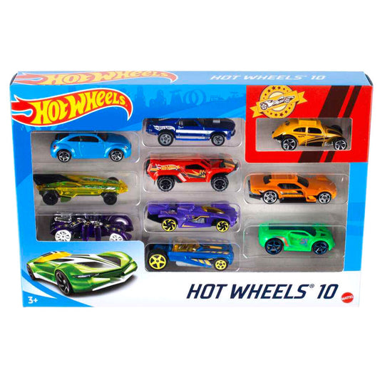 Confezione blister da 10 macchinine Hot Wheels assortite
