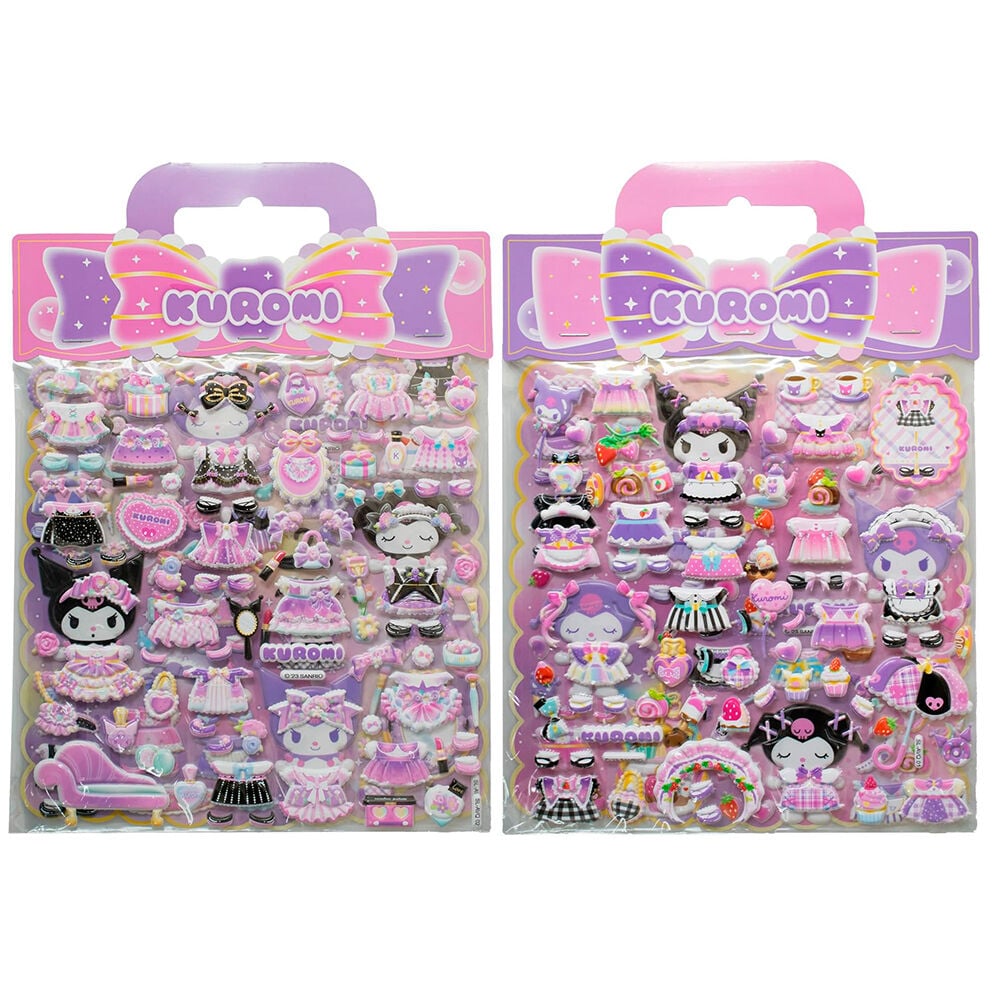 Kuromi Hello Kitty Embossed Stickers Assortment