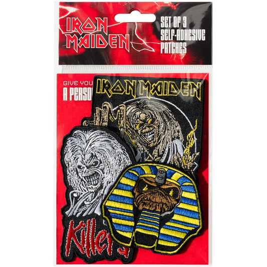 Juego de 3 parches de Iron Maiden