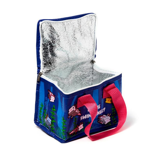 Bolsa térmica de axolote do Minecraft