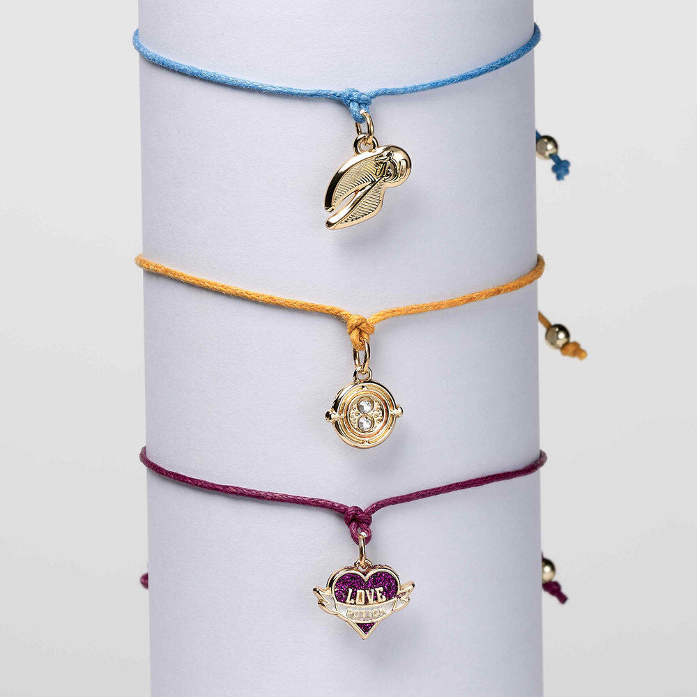 Set di 3 braccialetti dell'amicizia con il Boccino d'Oro di Harry Potter