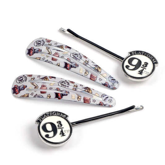 Blisterpackung mit 4 Harry Potter Gleis 9 3/4 Haarnadeln