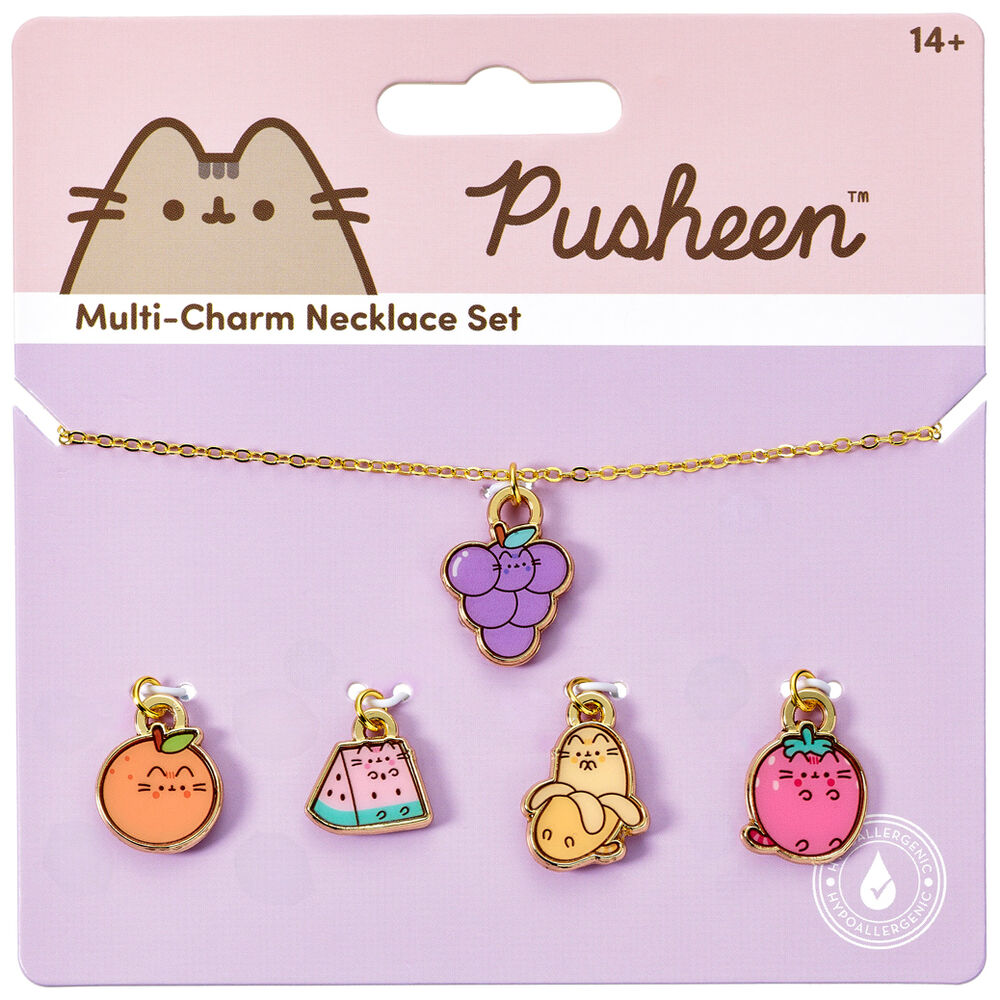 pusheen fruit pendant charms