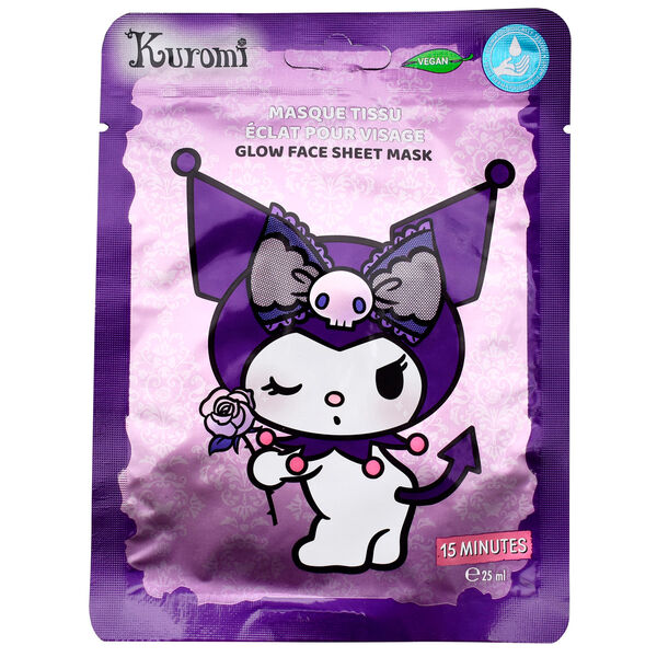 glow kuromi hello kitty facial mask