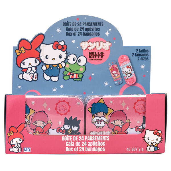 Caixa de Band-Aids de Metal da Hello Kitty e Amigos