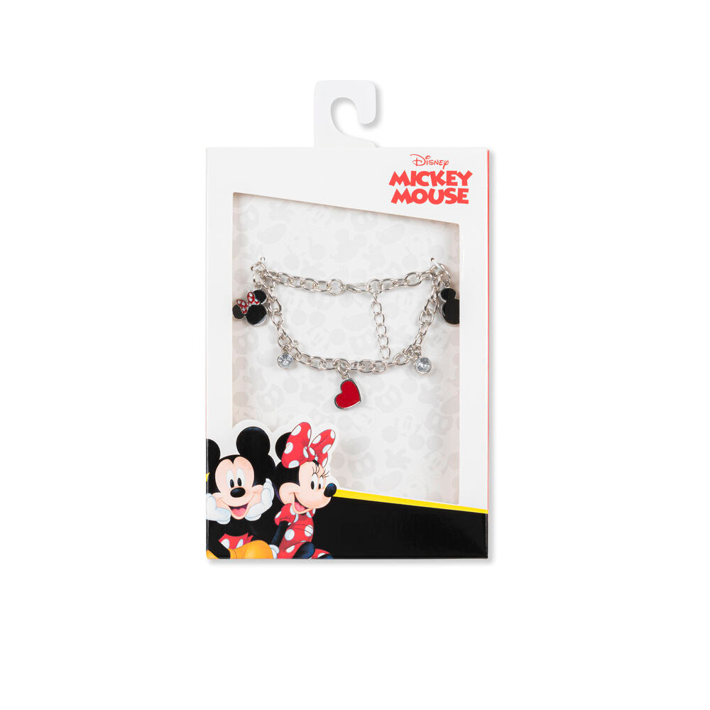 Pulseira com pingentes do Mickey e da Minnie Disney