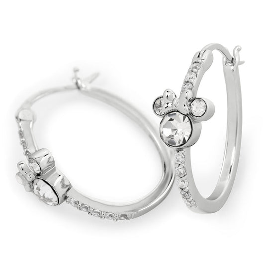 Minnie Mouse Disney Silver Hoop Earrings