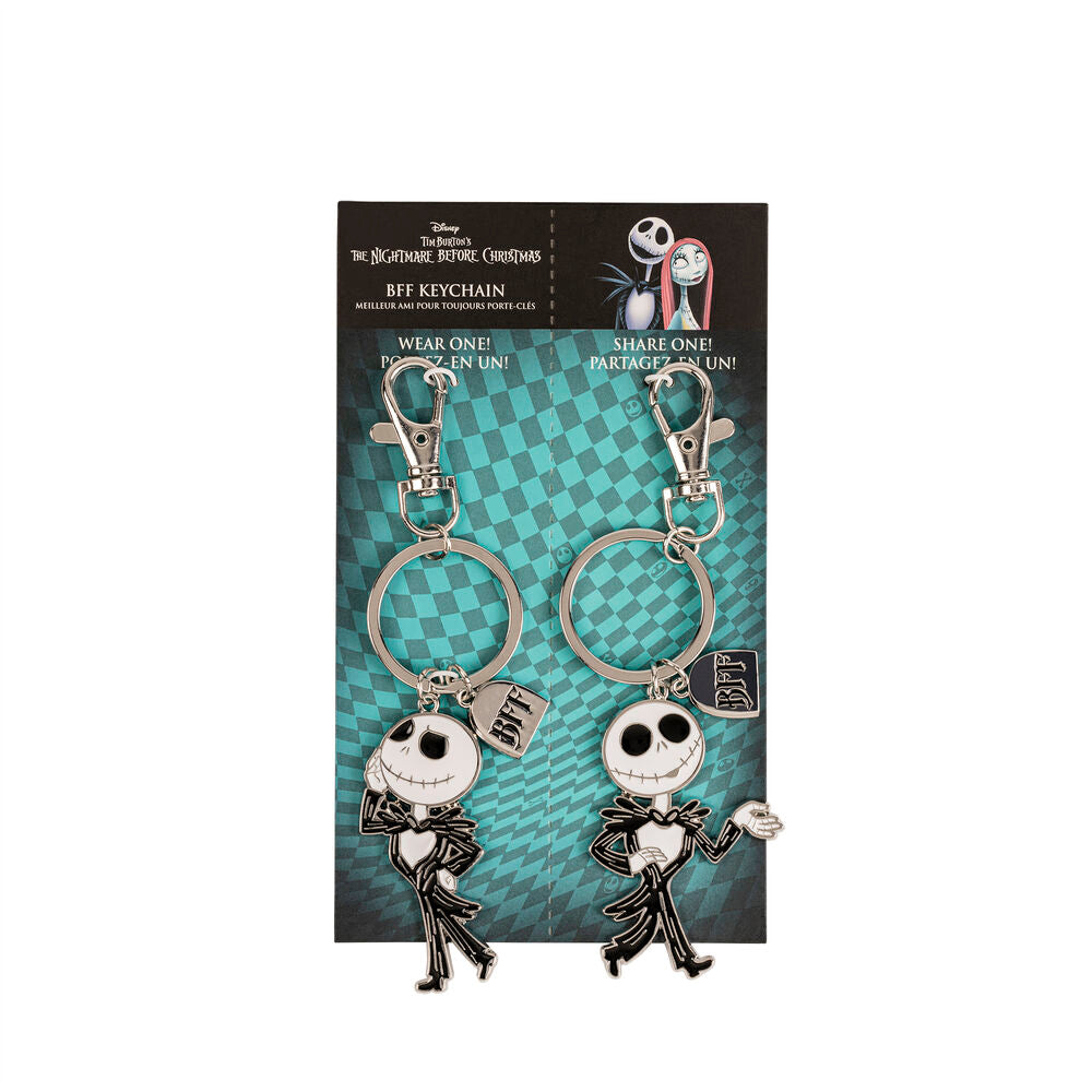 Set of 2 Jack Skellington Keychains from Disney's Nightmare Before Christmas
