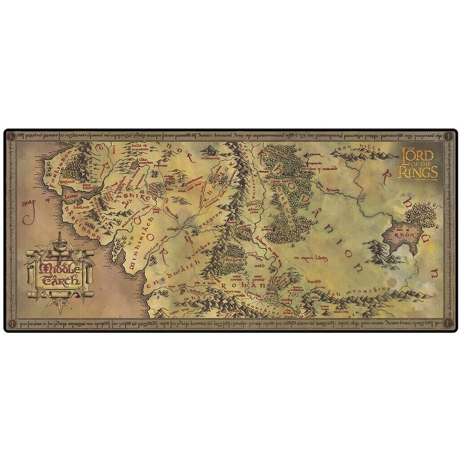lord of the rings map gaming mousepad