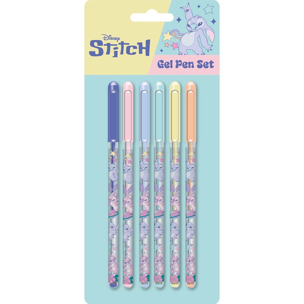 set of 6 stitch disney gel pens