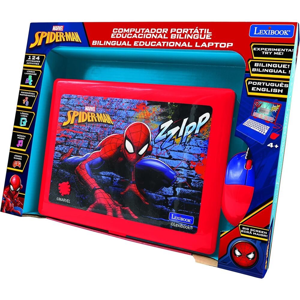 Spiderman Marvel educational laptop English Portuguese