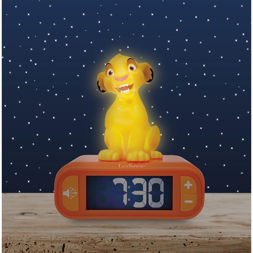 Simba The Lion King Disney Digital Alarm Clock Night Light