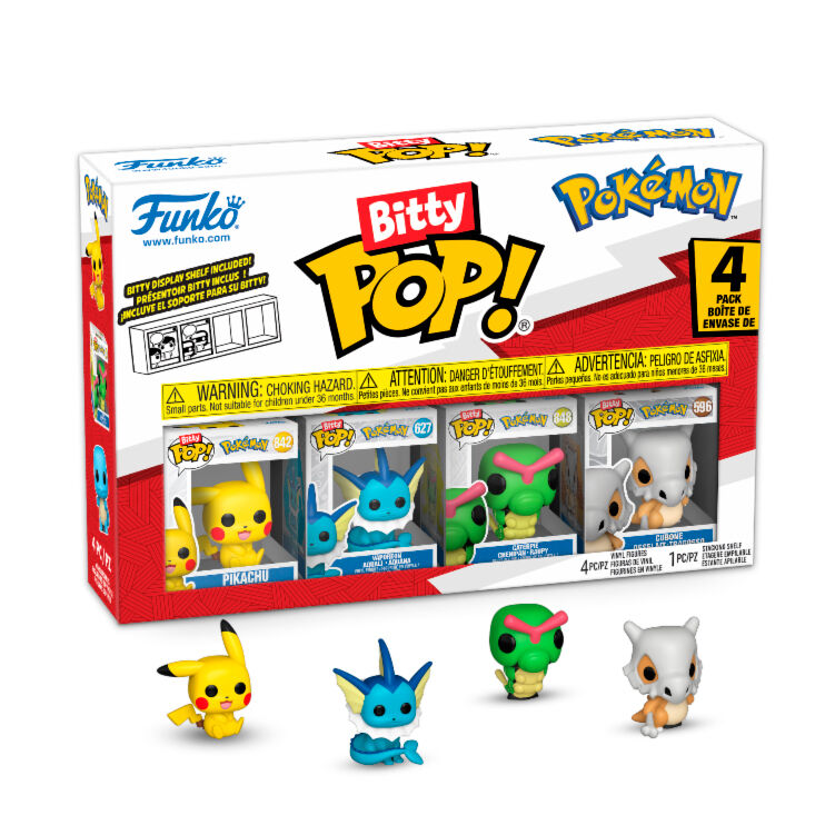 blister 4 bitty pop pokemon pikachu figures