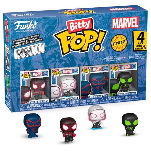blister 4 figures bitty pop marvel spider man miles morales