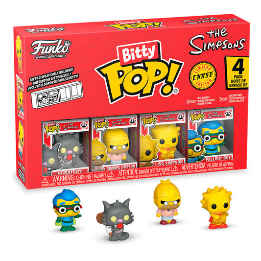blister 4 figures bitty pop the simpsons scratchy