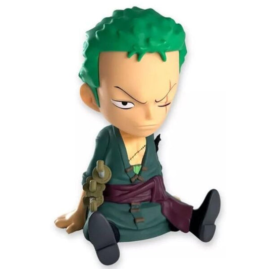Figura de Zoro de One Piece para hucha 18 cm.