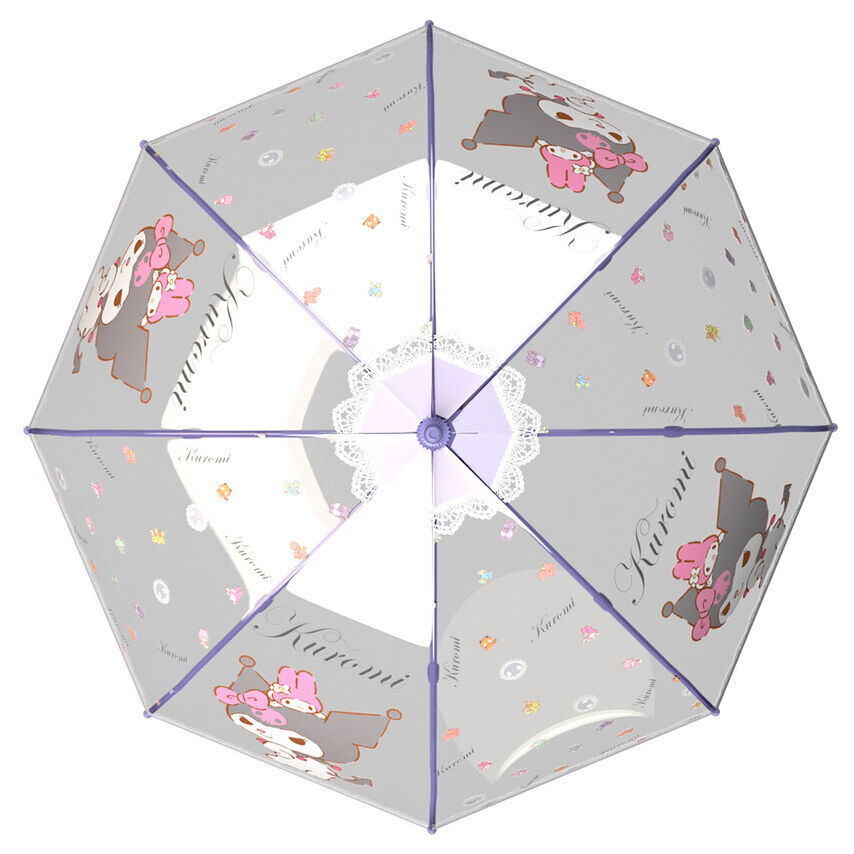 Ombrello manuale Kuromi Hello Kitty Bubble da 48 cm