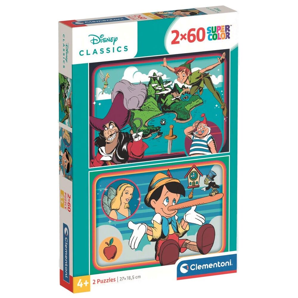 classic disney puzzle 2x60pcs