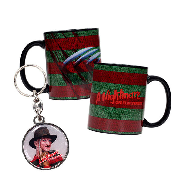 elm street nightmare mug metal keychain