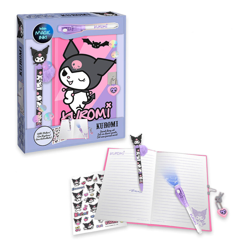 diary kuromi hello kitty magic pen
