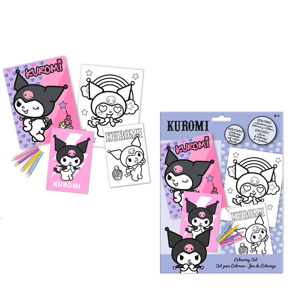 kuromi hello kitty coloring set notebook