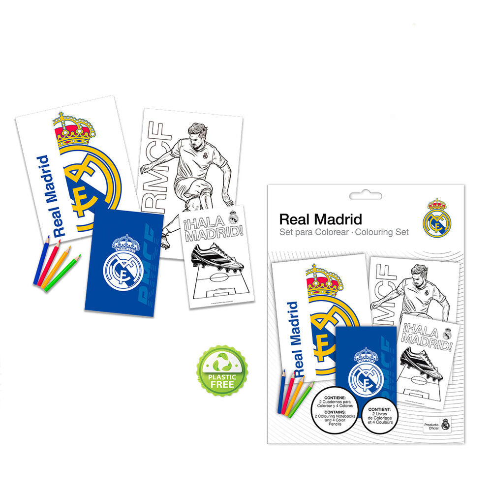 real madrid coloring set with notebook