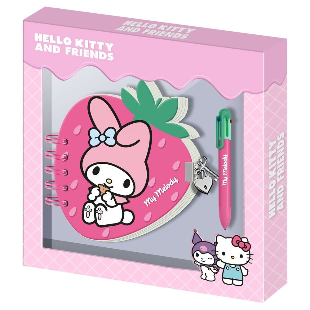diary strawberry pen my melody hello kitty and friends