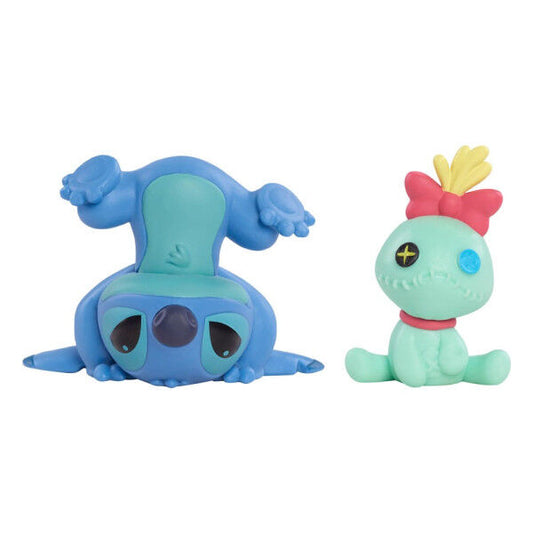 Blister com 2 figuras do Stitch da Disney 7 5 cm cores sortidas.