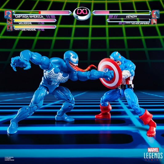 Blister 2 Figuras Capitán América & Venom Gameverse Marvel Legends Series 15cm