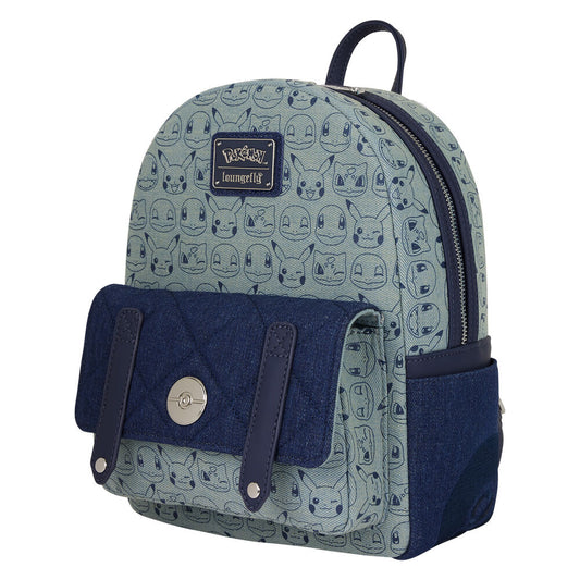 Mochila de mezclilla Loungefly de Pokémon de 29 cm