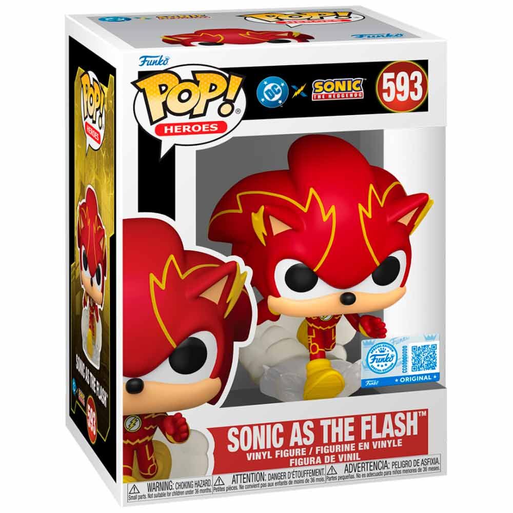 pop figure sonic the hedgehog dc comics sonic as the flash exclusive