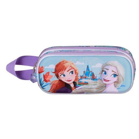 Astuccio doppio Disney Frozen 2 con motivo 3D a tema primavera