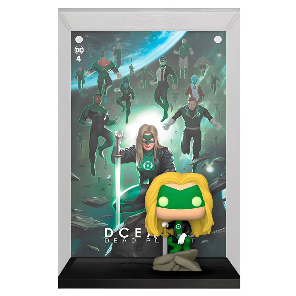 pop comic covers dcased green lantern figure
