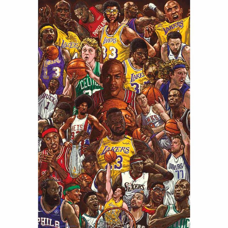 basketball stars poster