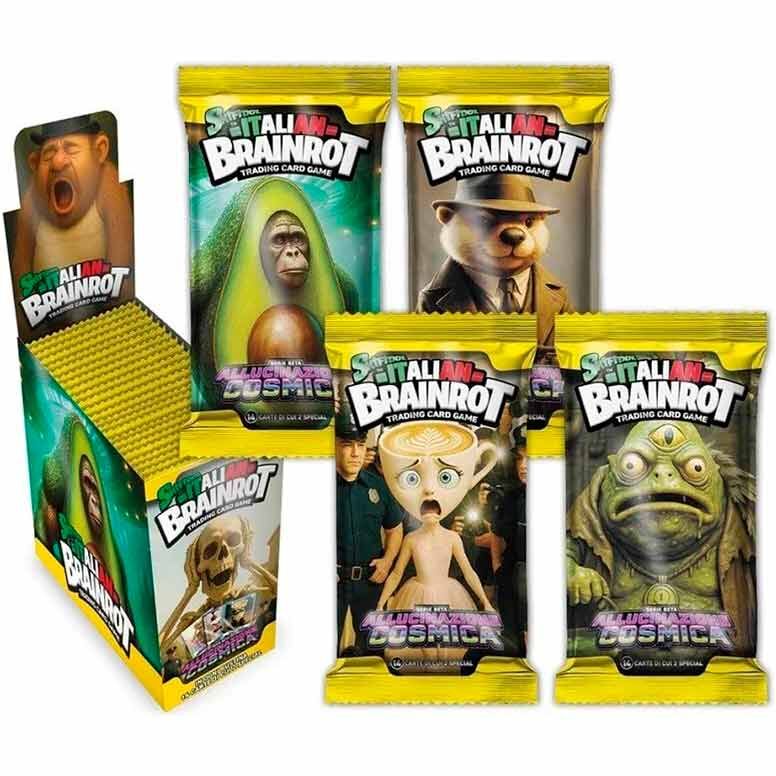 pack of 7 collectible cards series 2 cosmic hallucination italian brainrot assorted