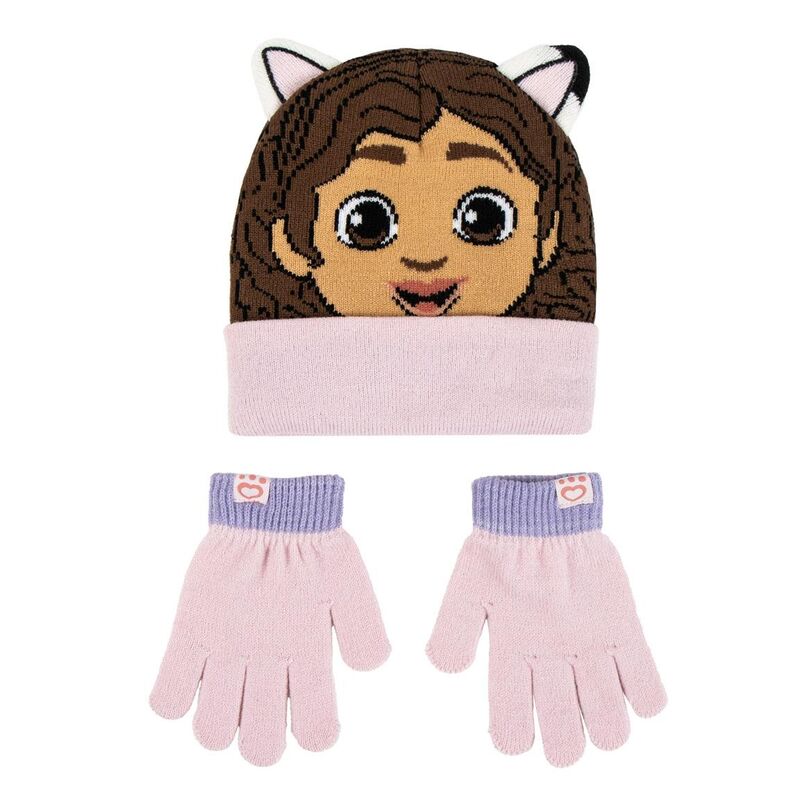 Gabby's Dollhouse hat and gloves set