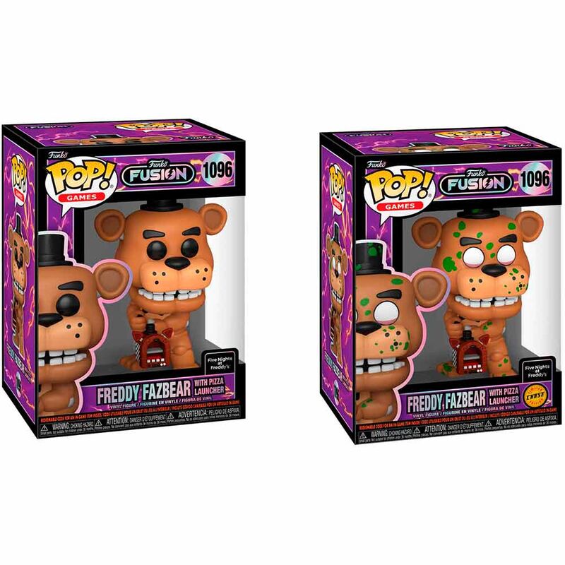 pop figure funko fusion five nights at freddys freddy fazbear with pizza launcher 5 1 chase