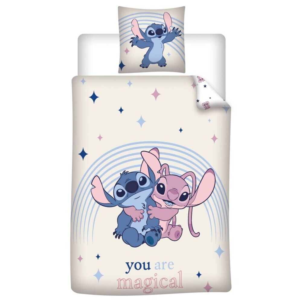 nordic cover angel & stitch disney bed 90cm polycotton